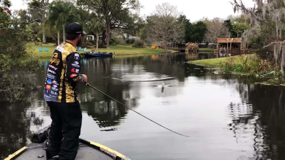 Drew Benton fishing the Pro Sunny B Twin Spin topwater bait in Florida